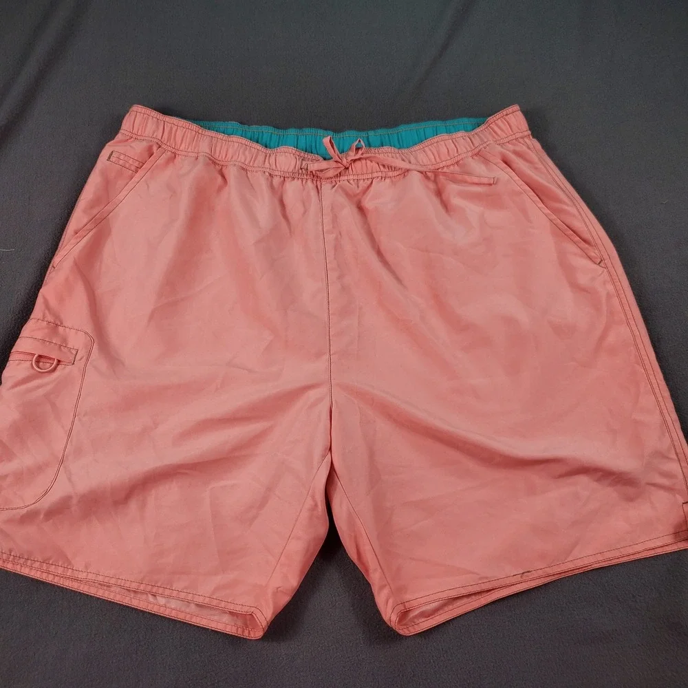 The Territory Ahead Mens XXL Salmon Pink Mesh Lined‎ Swim Trunks Board Shorts